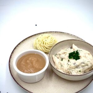 Vol au vent met puree en appelmoes